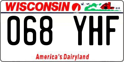 WI license plate 068YHF