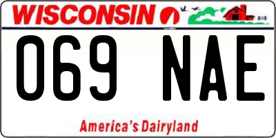 WI license plate 069NAE