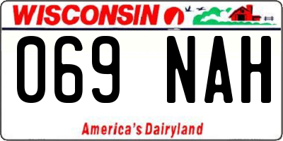 WI license plate 069NAH