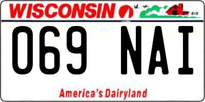 WI license plate 069NAI