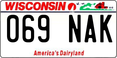 WI license plate 069NAK