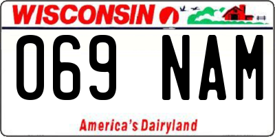 WI license plate 069NAM