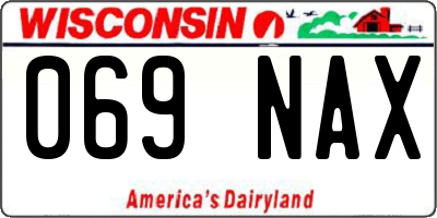 WI license plate 069NAX
