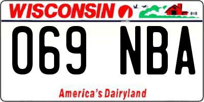 WI license plate 069NBA