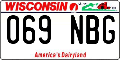 WI license plate 069NBG
