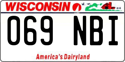 WI license plate 069NBI