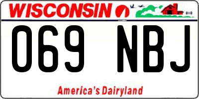 WI license plate 069NBJ