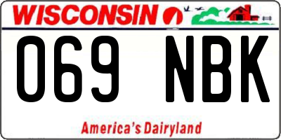 WI license plate 069NBK