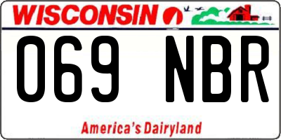 WI license plate 069NBR