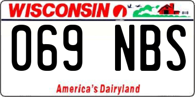 WI license plate 069NBS