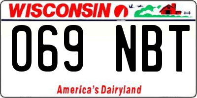 WI license plate 069NBT