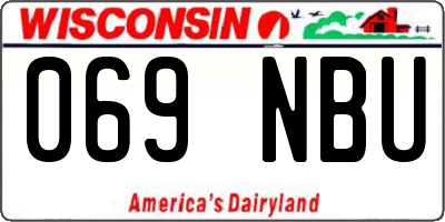 WI license plate 069NBU