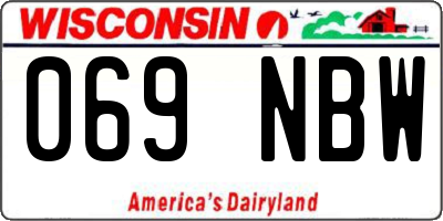 WI license plate 069NBW