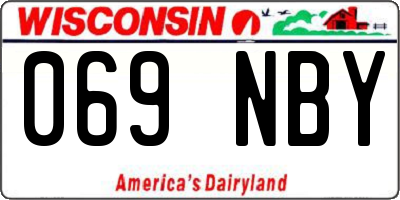 WI license plate 069NBY