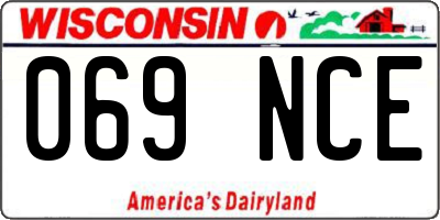 WI license plate 069NCE