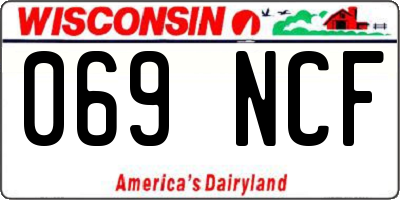 WI license plate 069NCF
