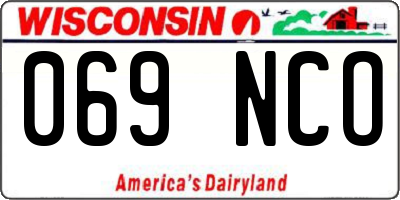 WI license plate 069NCO