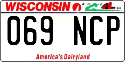 WI license plate 069NCP