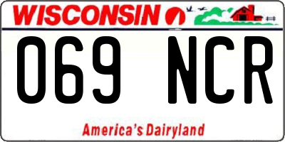 WI license plate 069NCR