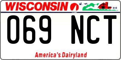 WI license plate 069NCT