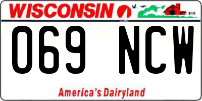 WI license plate 069NCW