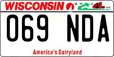 WI license plate 069NDA