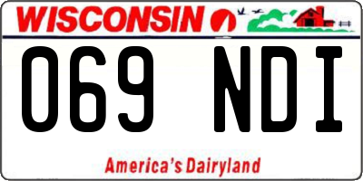WI license plate 069NDI