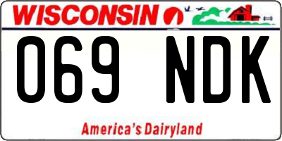 WI license plate 069NDK