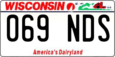WI license plate 069NDS