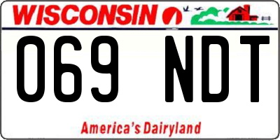 WI license plate 069NDT