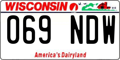 WI license plate 069NDW