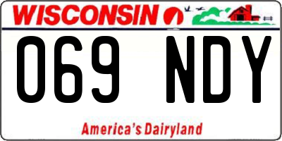 WI license plate 069NDY