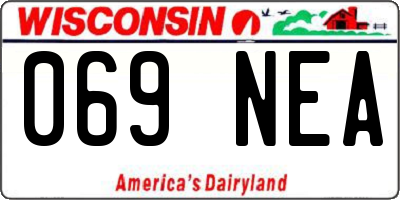 WI license plate 069NEA