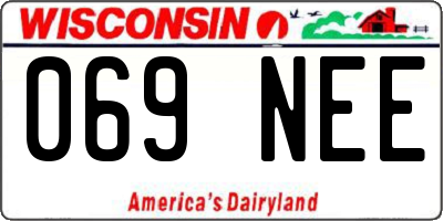 WI license plate 069NEE