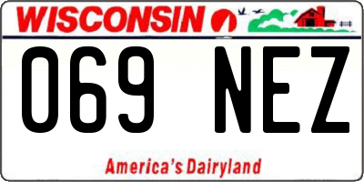 WI license plate 069NEZ
