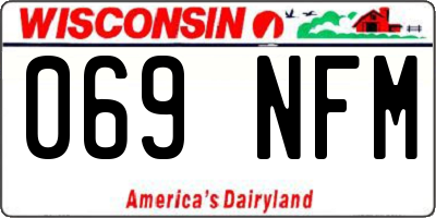 WI license plate 069NFM