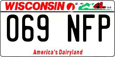 WI license plate 069NFP
