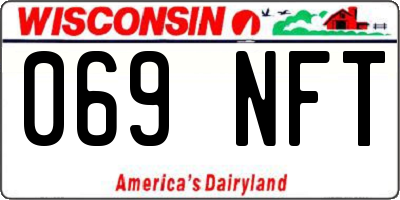 WI license plate 069NFT
