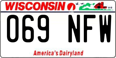 WI license plate 069NFW