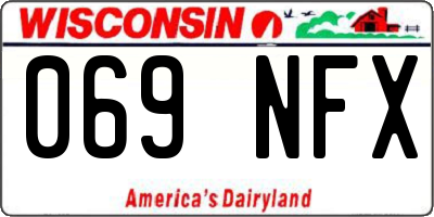 WI license plate 069NFX