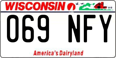 WI license plate 069NFY