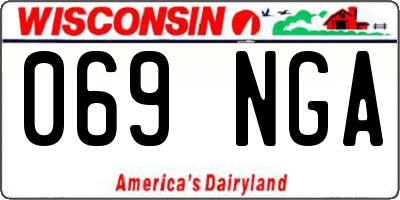 WI license plate 069NGA