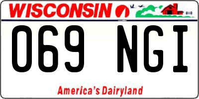 WI license plate 069NGI