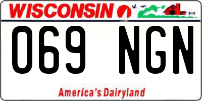 WI license plate 069NGN
