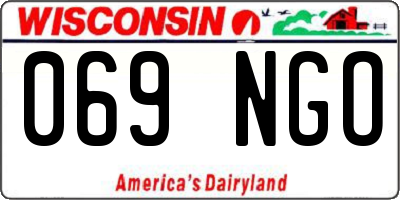 WI license plate 069NGO