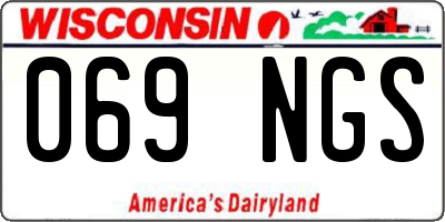 WI license plate 069NGS