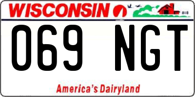 WI license plate 069NGT