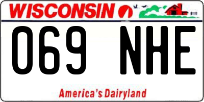WI license plate 069NHE