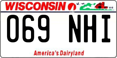 WI license plate 069NHI