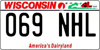 WI license plate 069NHL
